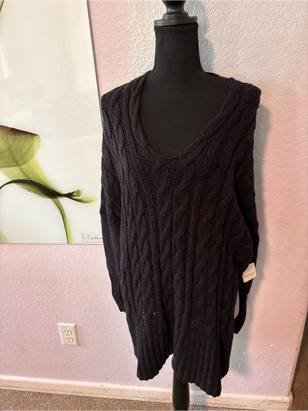 New free people black sweater size small